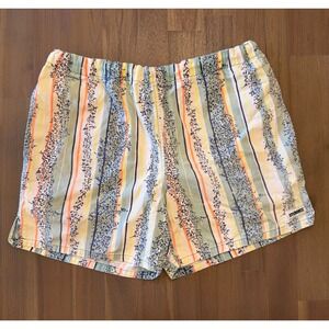 Vintage Stubbies Mens Multi Color Striped Cotton Shorts Size M Made in USA